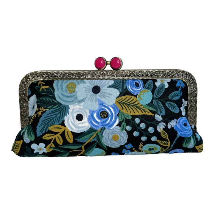 Kiki & Syds - Wholesale Crossbody Bag - Women's - Kiki & Syds Cell Phone Clutch-Garden Party Blue
