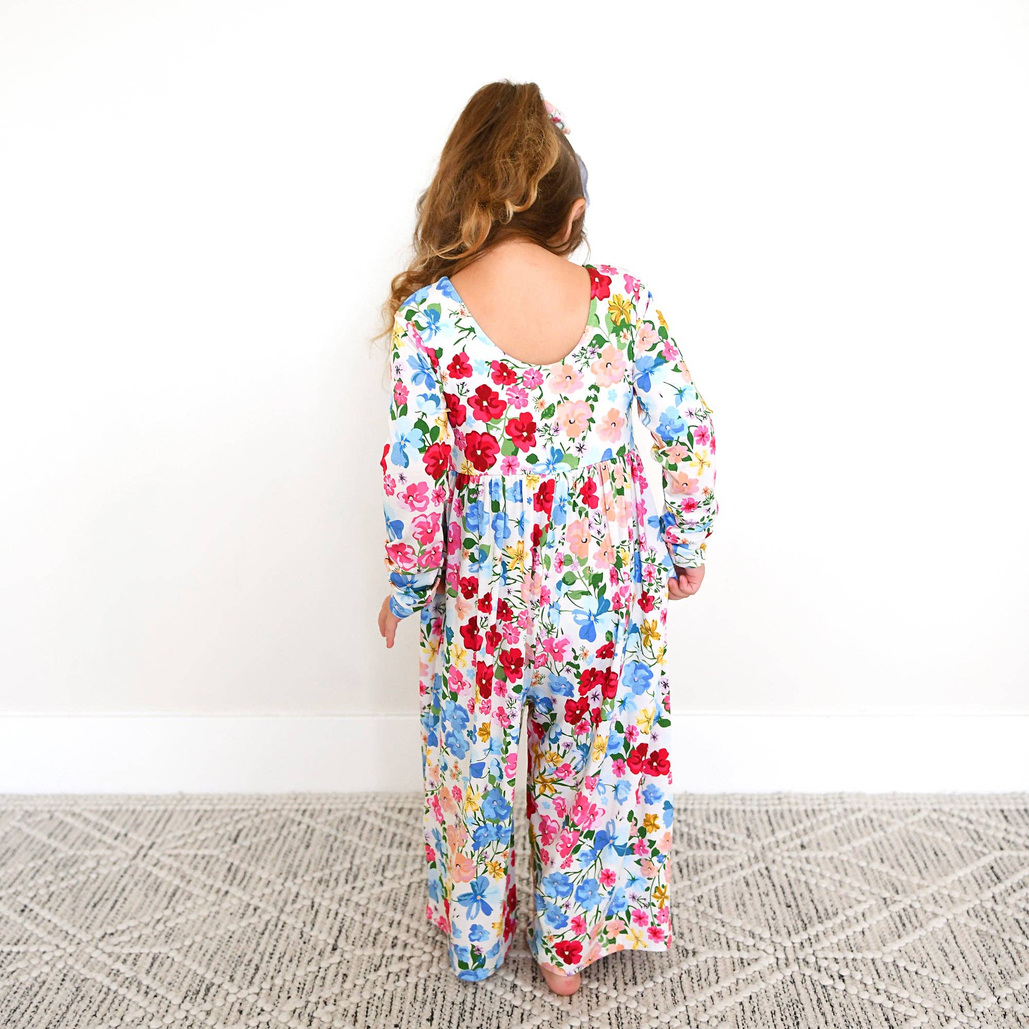 Gigi and Max - Wholesale Jumpsuit - Baby - Kaylee WIDE LEG ROMPER Bamboo Floral Kids Clothing Outfit4