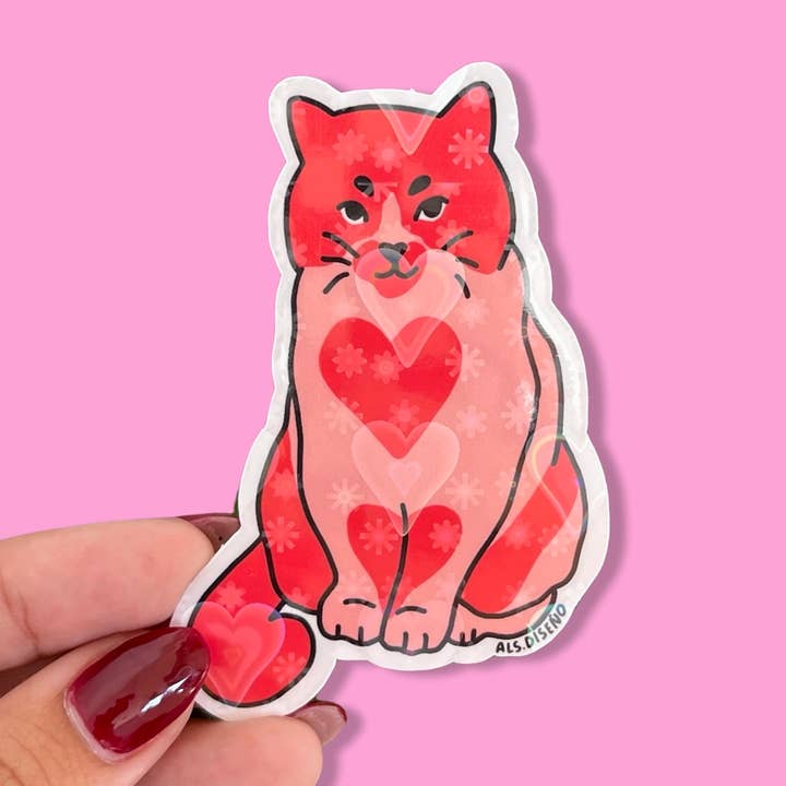 Chat en forme de cœur pour la vente par Als Diseno