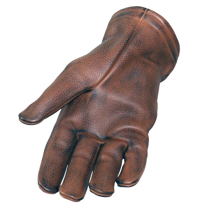 BRN BLK Hot Leathers Distressed Brown Driving Gloves for wholesale on Faire1