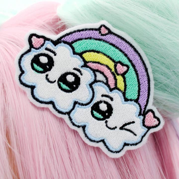 Kawaii Rainbow Hair Clip for Girls Chibi Barrettes Pastel for wholesale by Kawaii Hair Candy