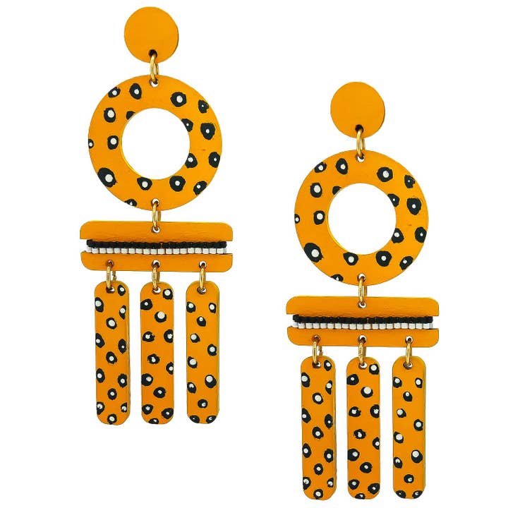 Wind Chime Earrings | Pineapple (light weight) for wholesale by SCOTCHBONNET!