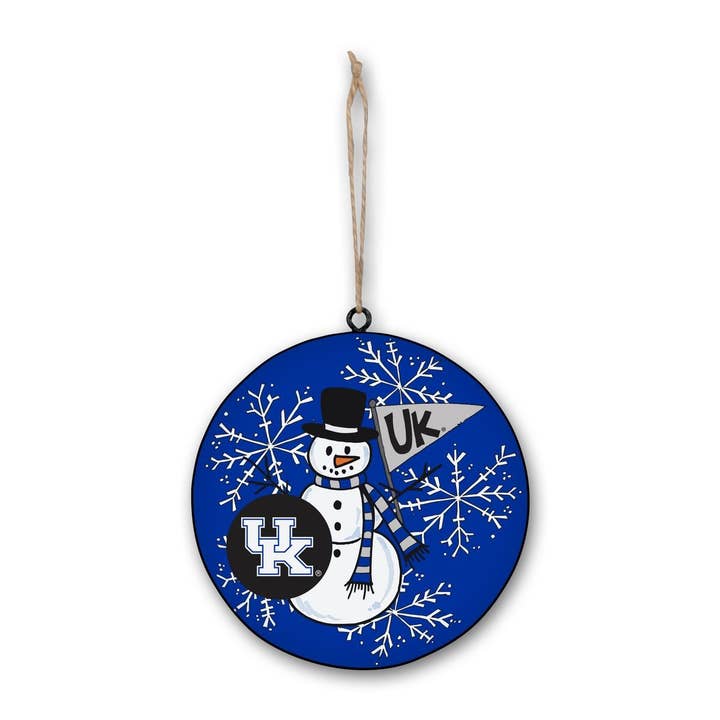 KY Snowman Metal Ornament for wholesale by MAGNOLIA LANE