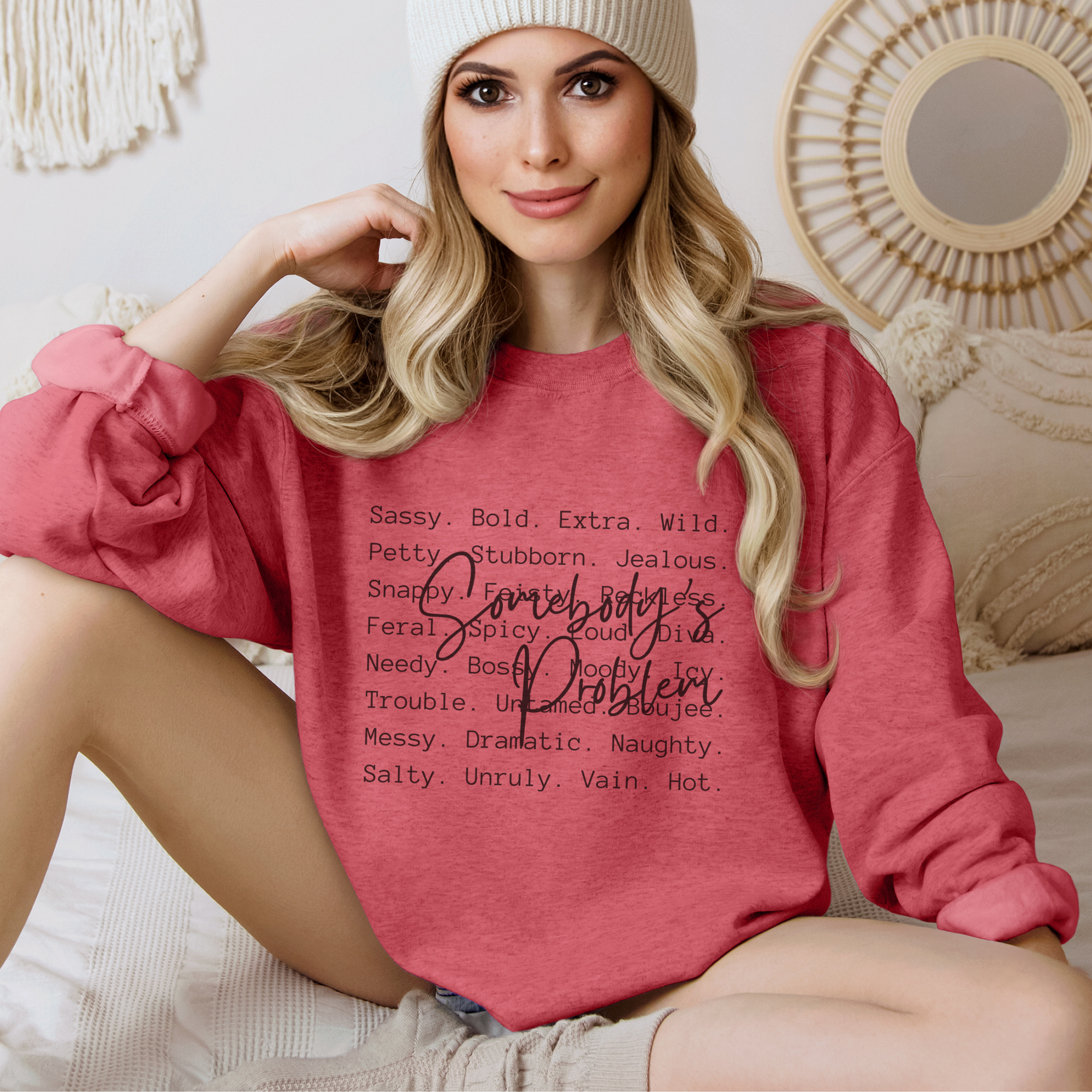 Trendznmore - Modern Graphic Apparel - Wholesale Graphic Sweatshirt - Women's - Somebody's Problem Funny Definition Crewneck Sweatshirt5