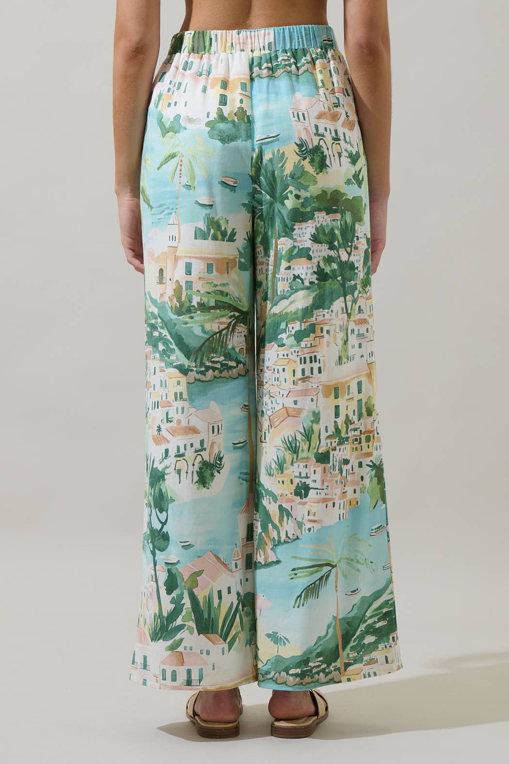 AQUA MULTI Piti Town Snipy Wide Leg Pants for wholesale on Faire1