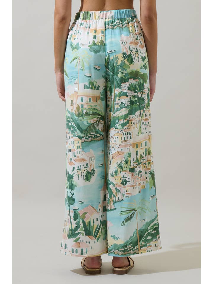 AQUA MULTI Piti Town Snipy Wide Leg Pants for wholesale on Faire1