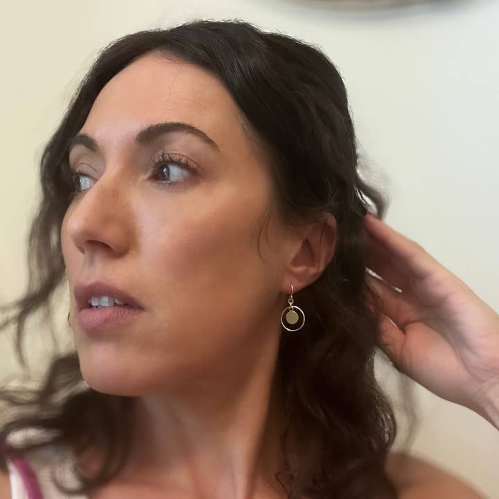 Sela+Sage – Brincos de argola por atacado – Metais Mistos, Brincos de Círculo em Prata de Lei e Latão Dourado2