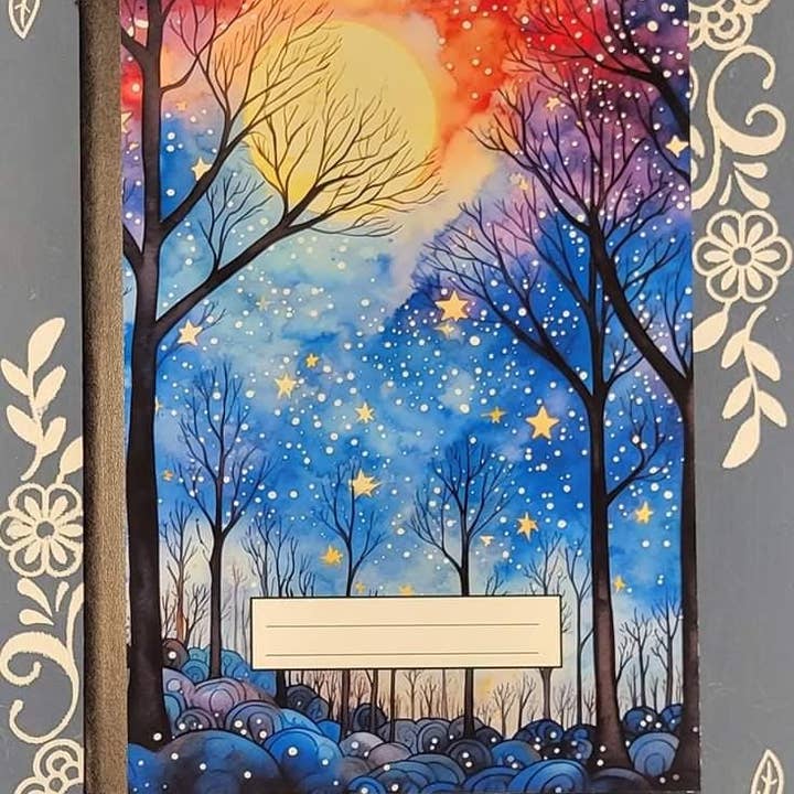 Night Sky 2, Covered Notebook for wholesale by Mrs. B's Stationery & Gift Shop