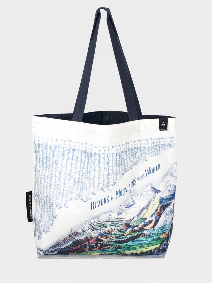 Bolso de Hombro de Lona con Ríos y Montañas (Caja de 6) para venta al por mayor de Cognitive Surplus