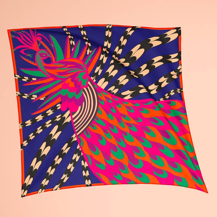 Creature Marseille - Wholesale Scarf - Women's - Enchanter - Multicolor - The Square 130 in silk and cotton1