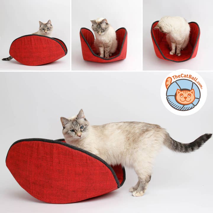 The Cat Ball - Wholesale Pet Bed - Cat/Dog - Jumbo Cat Canoe Bed - Taco-Shaped Nest for Cats and Dogs5