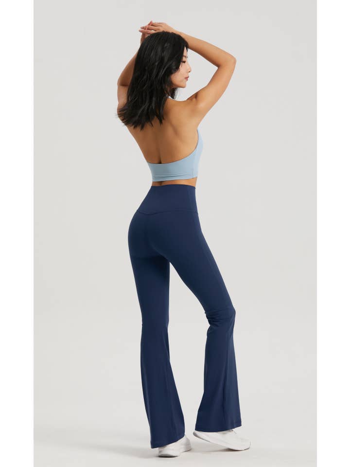 91thelabel - Wholesale Activewear Set - Women's - Daphne Lycra® Halter Neck Sports Bra & Flare Pant Set 2