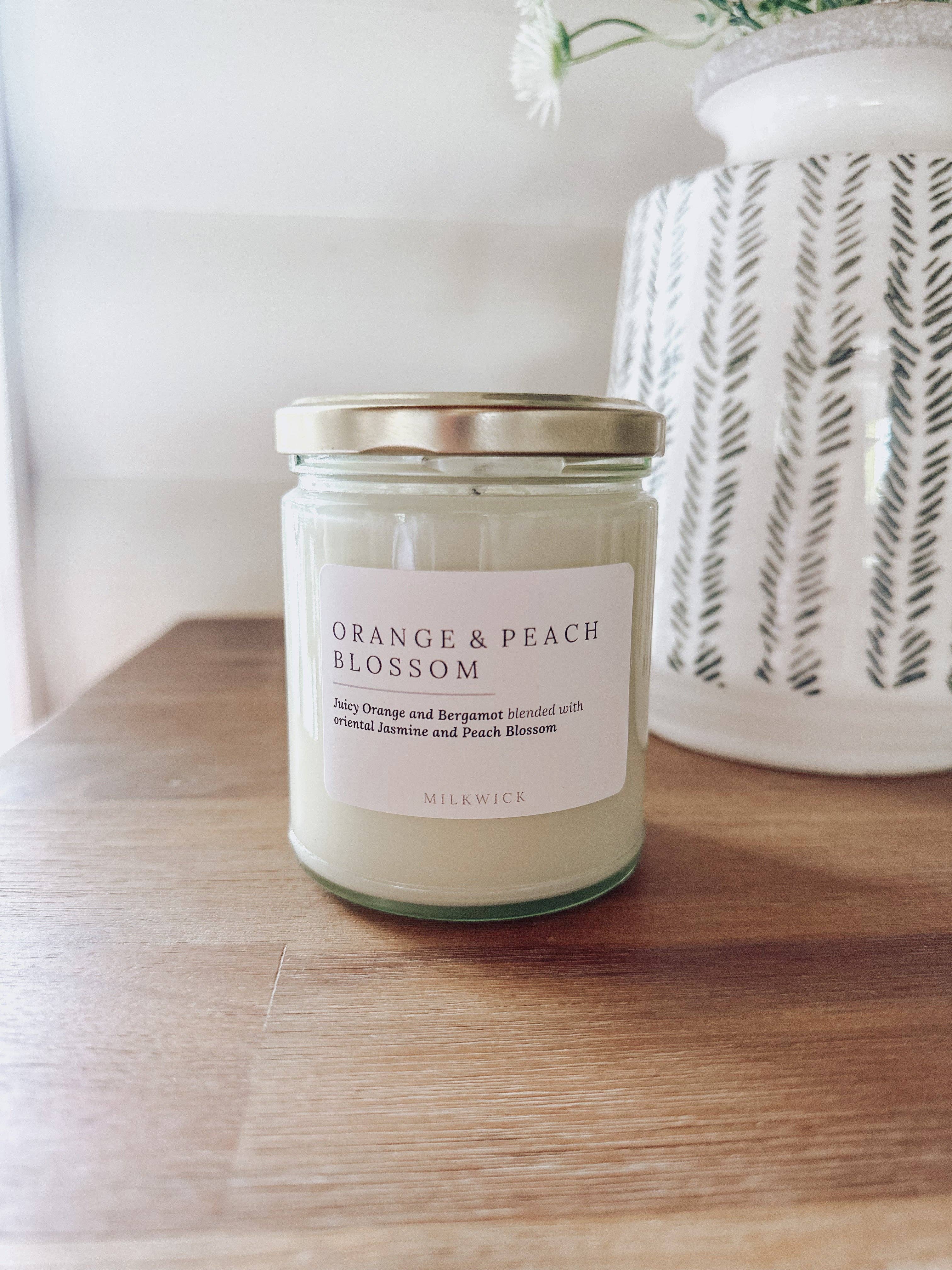 M I L K W I C K - Wholesale Jar/Filled Candle - Orange & Peach Blossom1