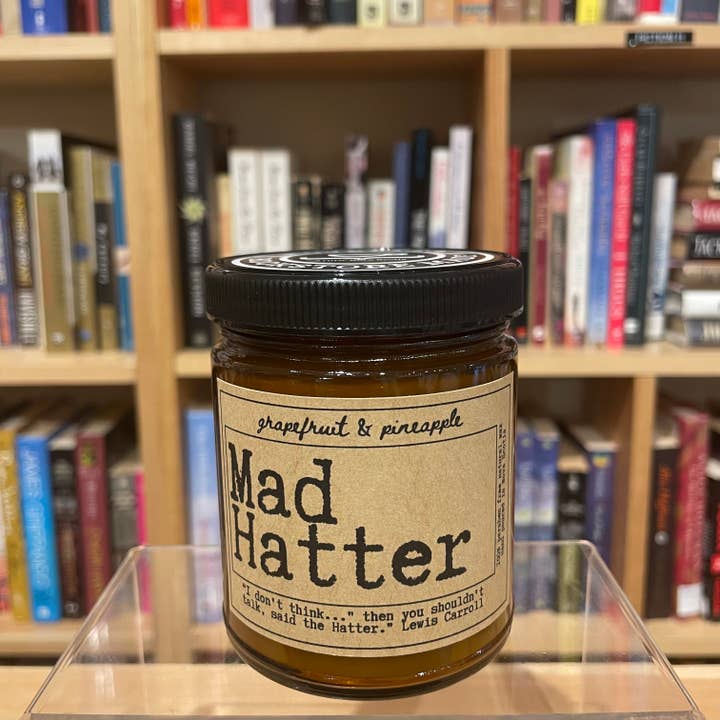 NovelTea Bookstore & Gifts - Wholesale Jar/Filled Candle - Mad Hatter - Grapefruit and Pineapple Scented Candle5