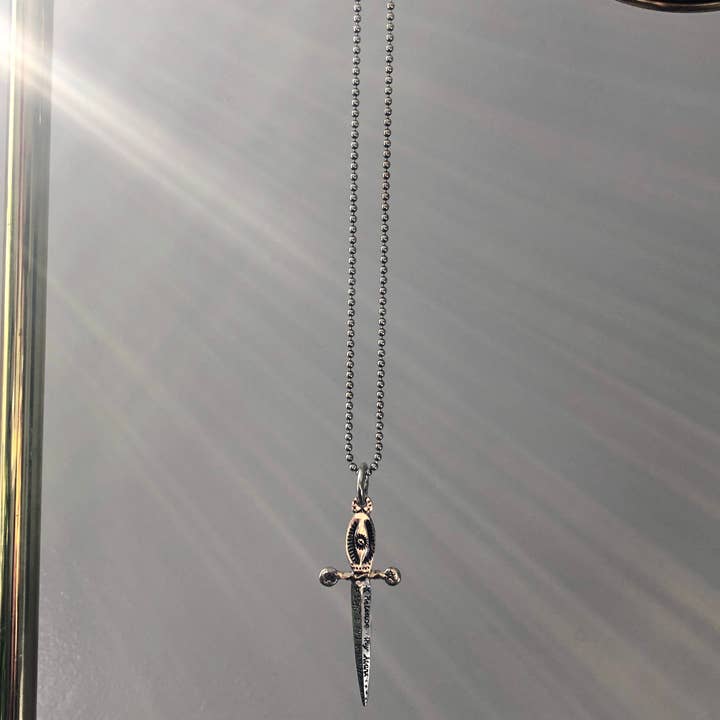 Release Thy Heart 3” Alcatraz Dagger Necklace for wholesale by Brooklyn Smithy