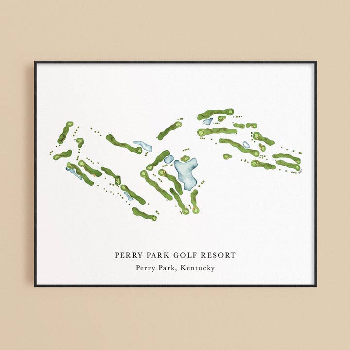 Perry Park Golf Course Print for wholesale by ally aiken design