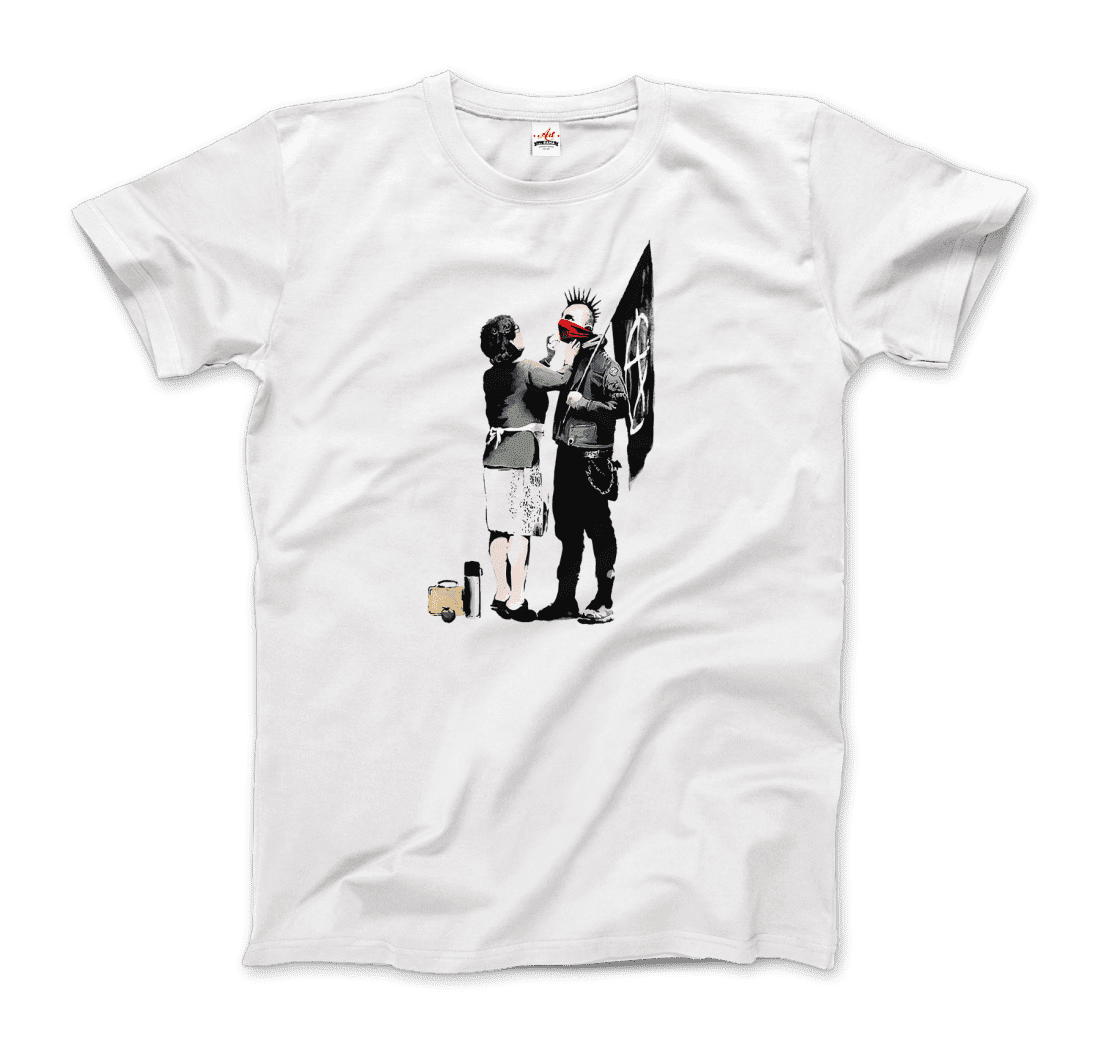 Art-O-Rama Shop - Wholesale Screen Printed T-Shirt - Unisex - Banksy Anarchist Punk And His Mother Artwork T-Shirt11