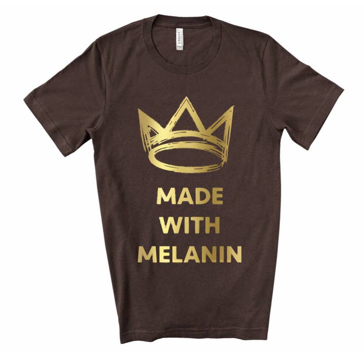 Made with Melanin Tee for wholesale by Sincere Sentiments LLC