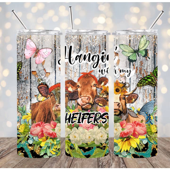 20oz Edelstahlbecher - Abhängen mit meinen Kühen für den Großhandel von Your Custom Sports