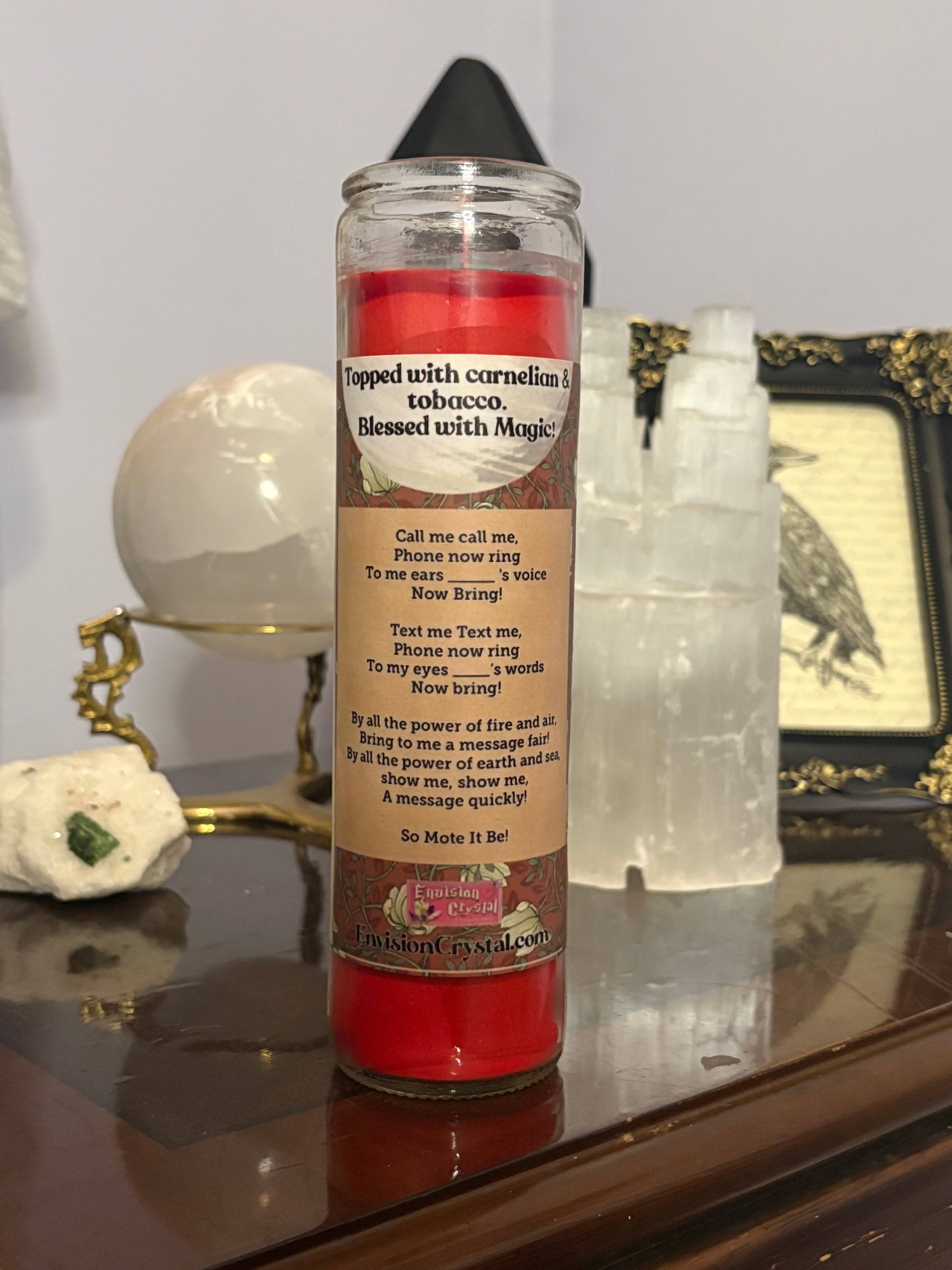 Envision Crystal - Wholesale Jar/Filled Candle - Call Me Text Me! 7 Day Candle - Scented and Blessed1