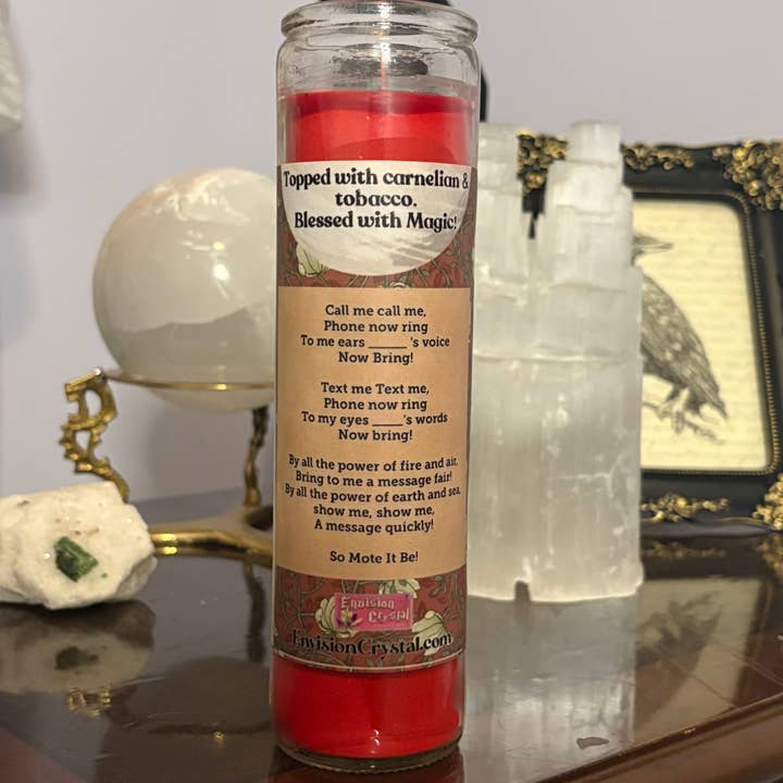 Envision Crystal - Wholesale Jar/Filled Candle - Call Me Text Me! 7 Day Candle - Scented and Blessed1