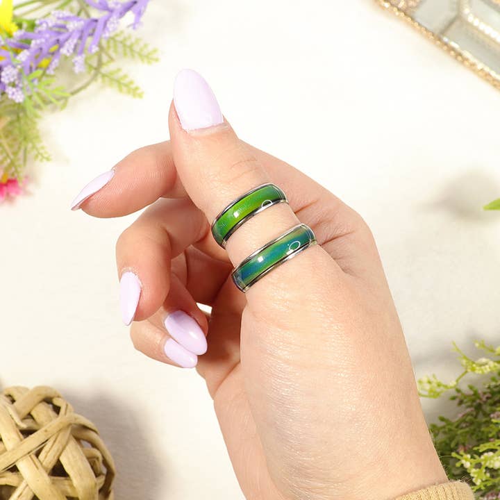 Natures Artifacts Inc - Vendita all'ingrosso Anello midi/a fascia - Mood Rings - Cambia colore in base all'umore4