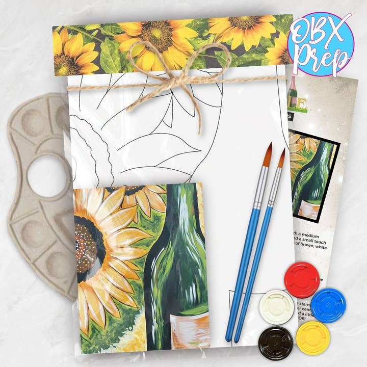DIY Sonnenblumen-Malset – Sip & Paint Night | Vorgezeichnete C für den Großhandel von OBX Prep