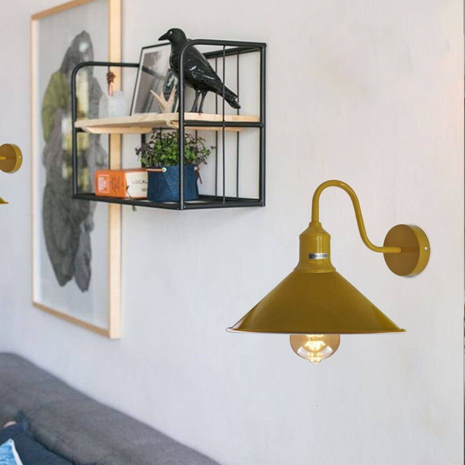 Ledsone – wholesale Sconce – Vintage Retro Industrial Wall Light Shade Metal Lampshade Sconce Wall Lights-408012