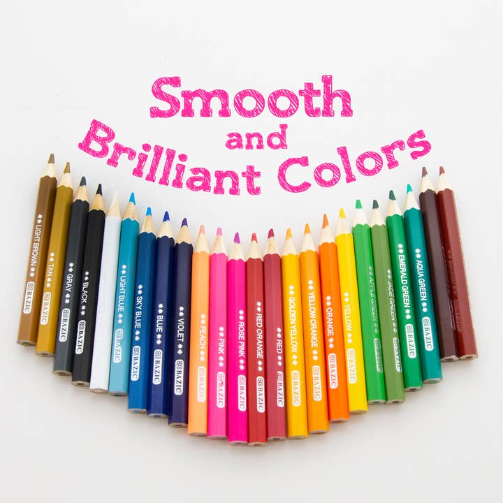 BAZIC Products - Wholesale Colored Pencil - 24 Mini Colored Pencils2