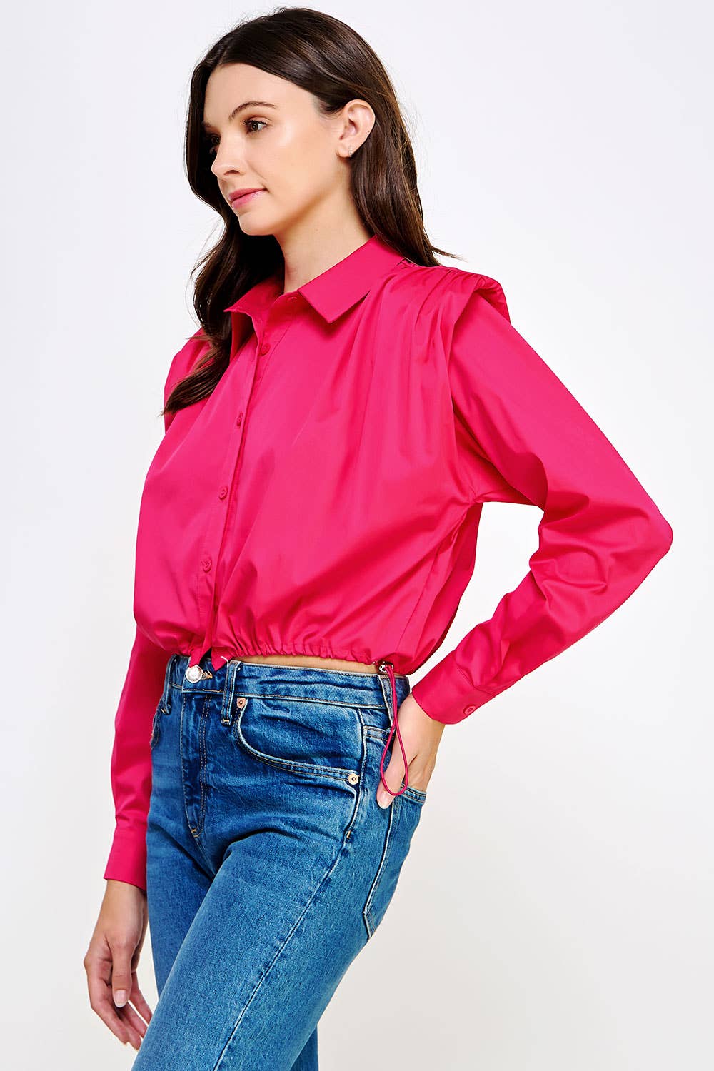 Strut & Bolt – Engroshandel Skjorte med buttondown – til kvinder – Skulderpude Button Down Poplin skjorte13