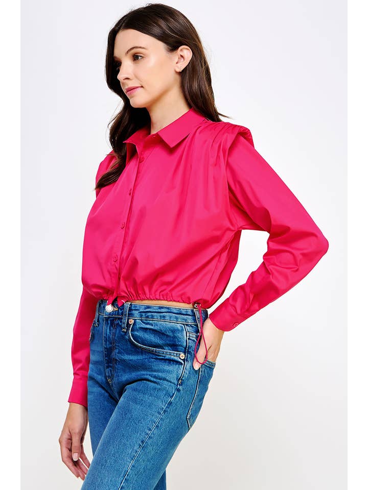 Strut & Bolt – Engroshandel Skjorte med buttondown – til kvinder – Skulderpude Button Down Poplin skjorte13