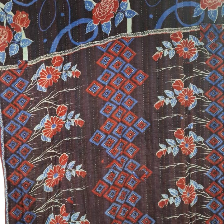 Cubrecama de Kantha Reciclado para venta al por mayor de JNDP-CRAFTS