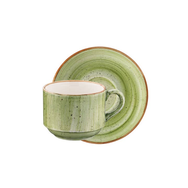 Set Tazza da Caffè+Piattino Therapy Stacking 7 oz. per 2 per la vendita all'ingrosso da parte di TURGLA HOME