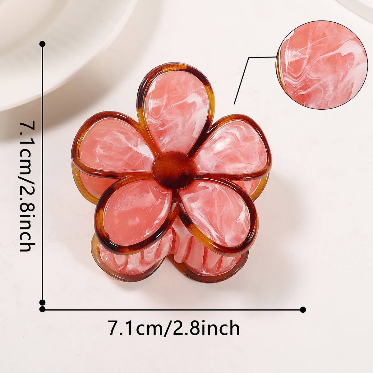 ACCITY - Wholesale Hair Clip - Women's - Vintage Floral Claw Clip for Ponytail & Half Bun_CWAHA072856