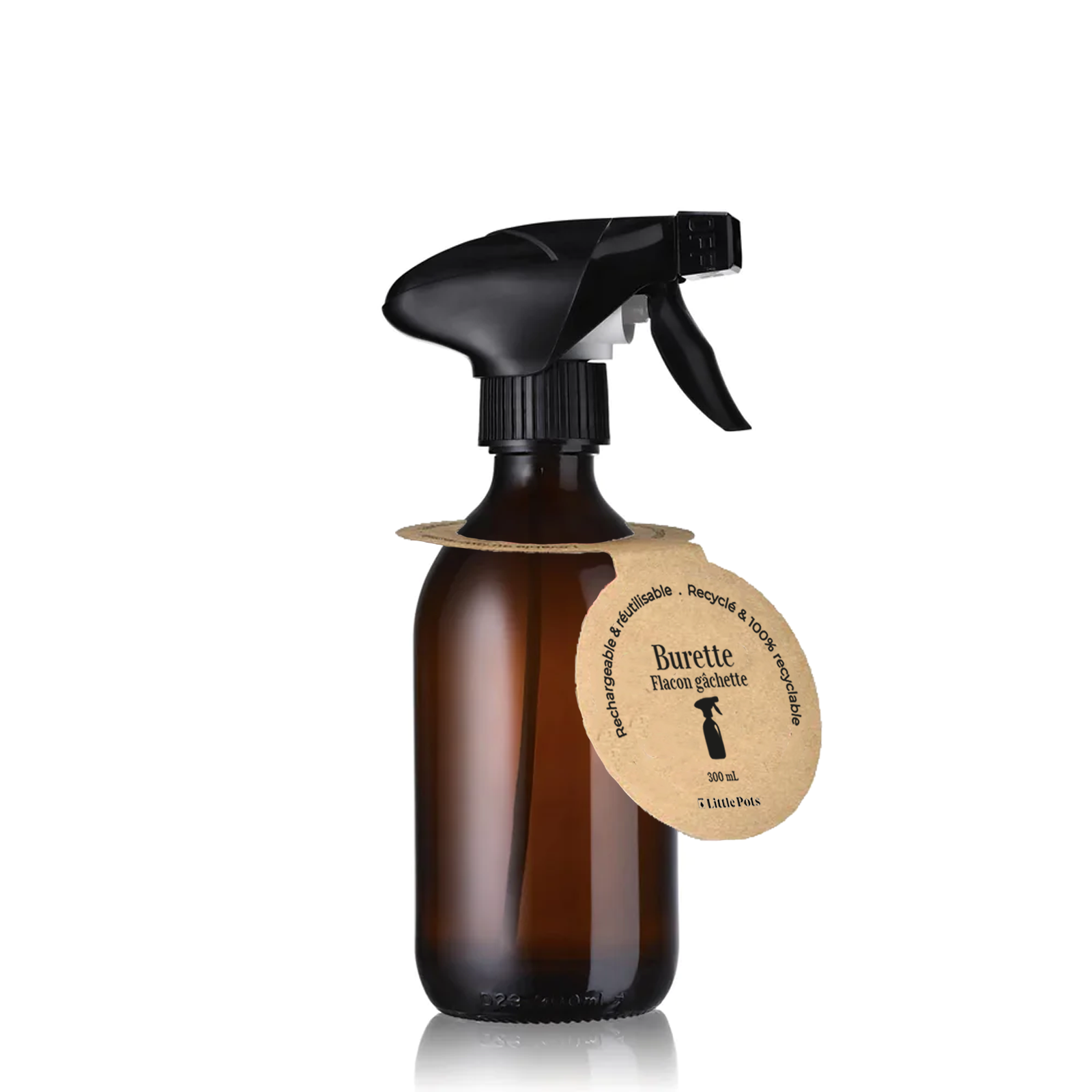 Little Pots - Wholesale Spray Bottle - Refillable amber glass bottle with black trigger spray9