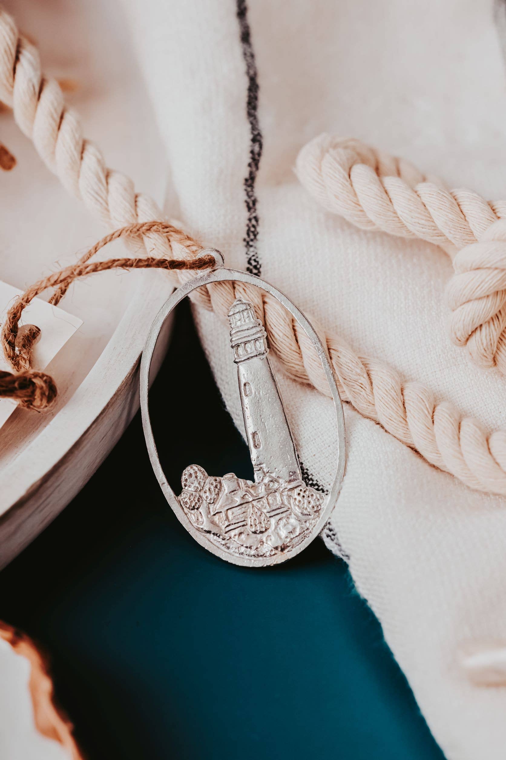 House of Morgan Pewter – Großhandel Verzierung – Handgefertigte Leuchtturm-Anhänger – North Carolinas Leuchttürme11