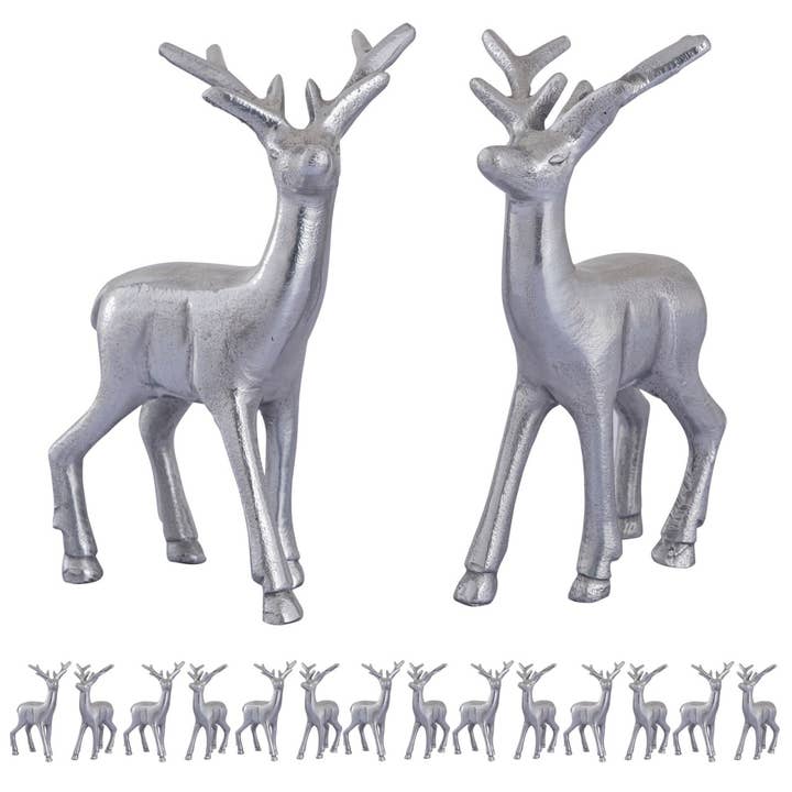 Deer VE decorative figure 8 x 2 pieces table decoration animal figure for wholesale by Voglrieder