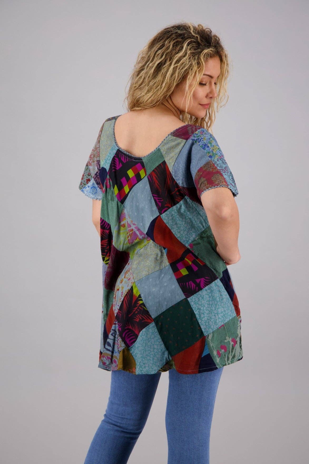 Assortiment Blouse bohème en patchwork PAT3267 en vente sur Faire9