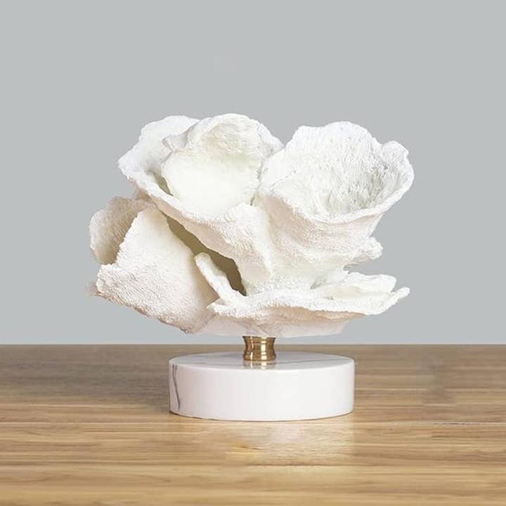 Kiyo Home - Wholesale Decorative Tabletop Object - Coral Coastal Decor | Resin Sculpture | Coastal Artwork9