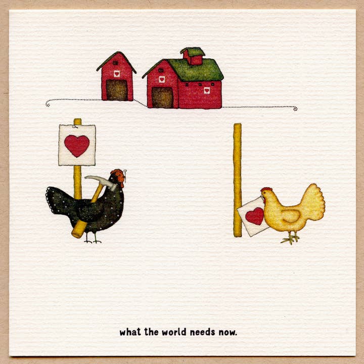 Cartão de Saudação do Dia dos Namorados "O que o Mundo Precisa". Caixa de 10 por atacado de Beth Mueller