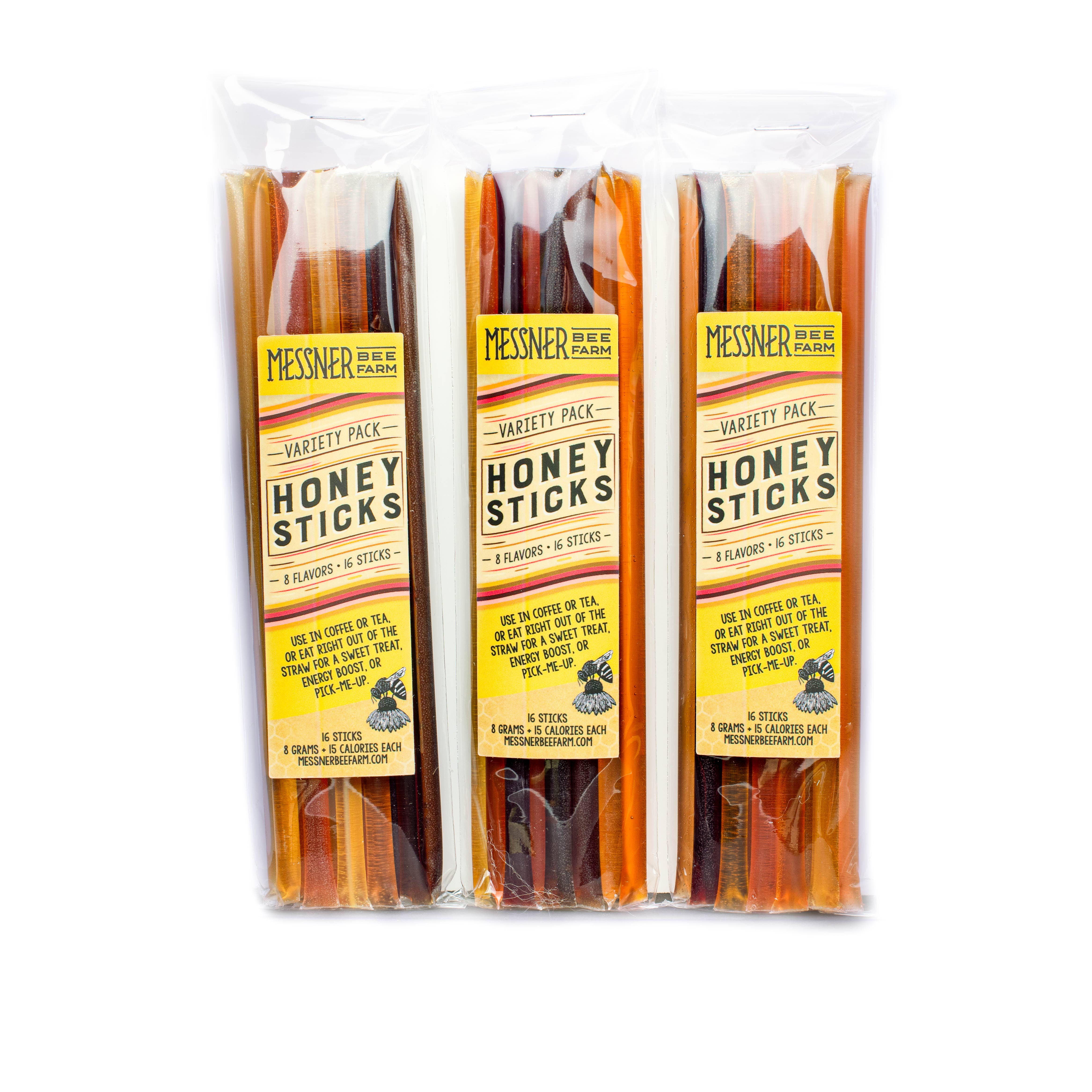 Messner Bee Farm - Wholesale Honey - Honey Sticks Variety Pack - Pack of 161