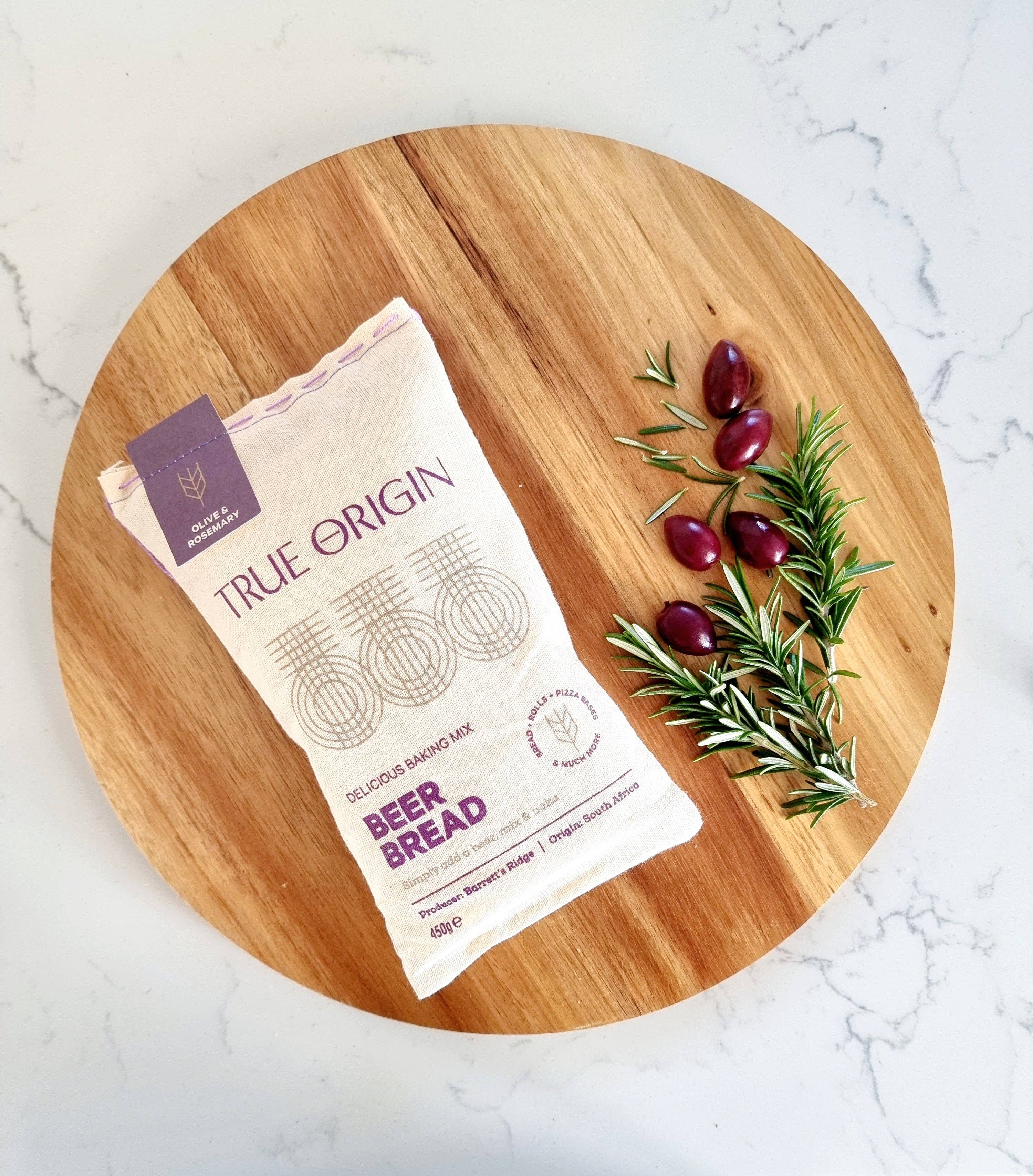 True Origin Foods – wholesale Bread mix – Olive & Rosemary Beer Bread (450g)2