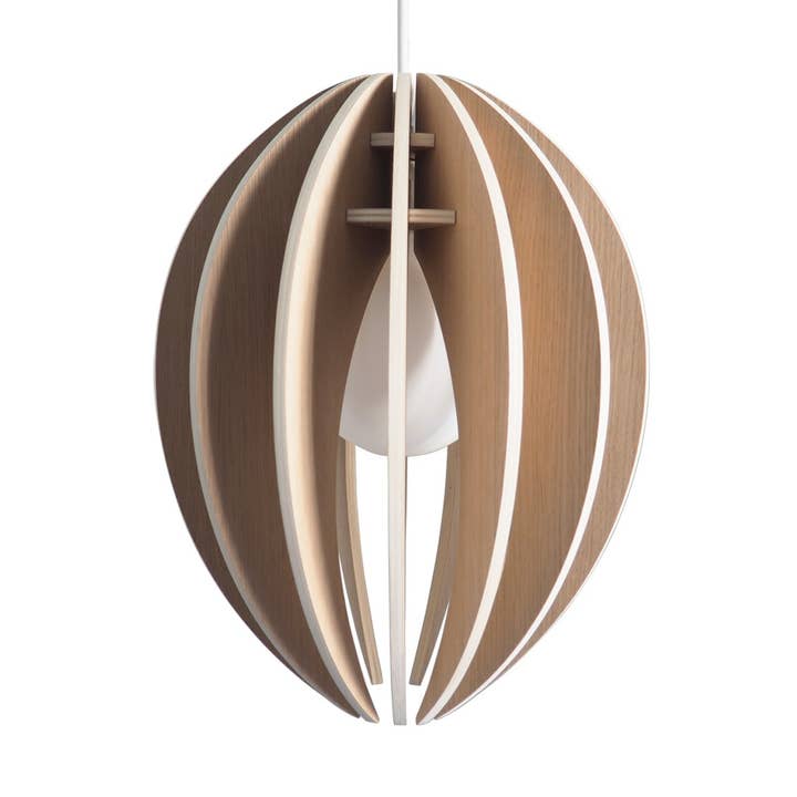 Pendelleuchte aus Holz und Beton - Fève für den Großhandel von GONE'S