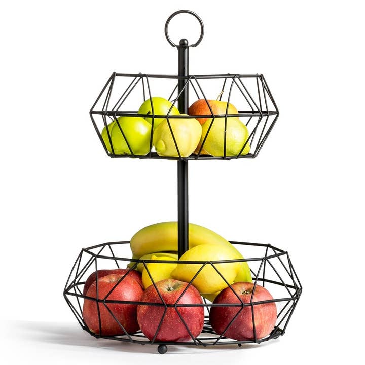 Fruit Basket Metal 2-Tier 32X43,5Cm for wholesale by Vilde