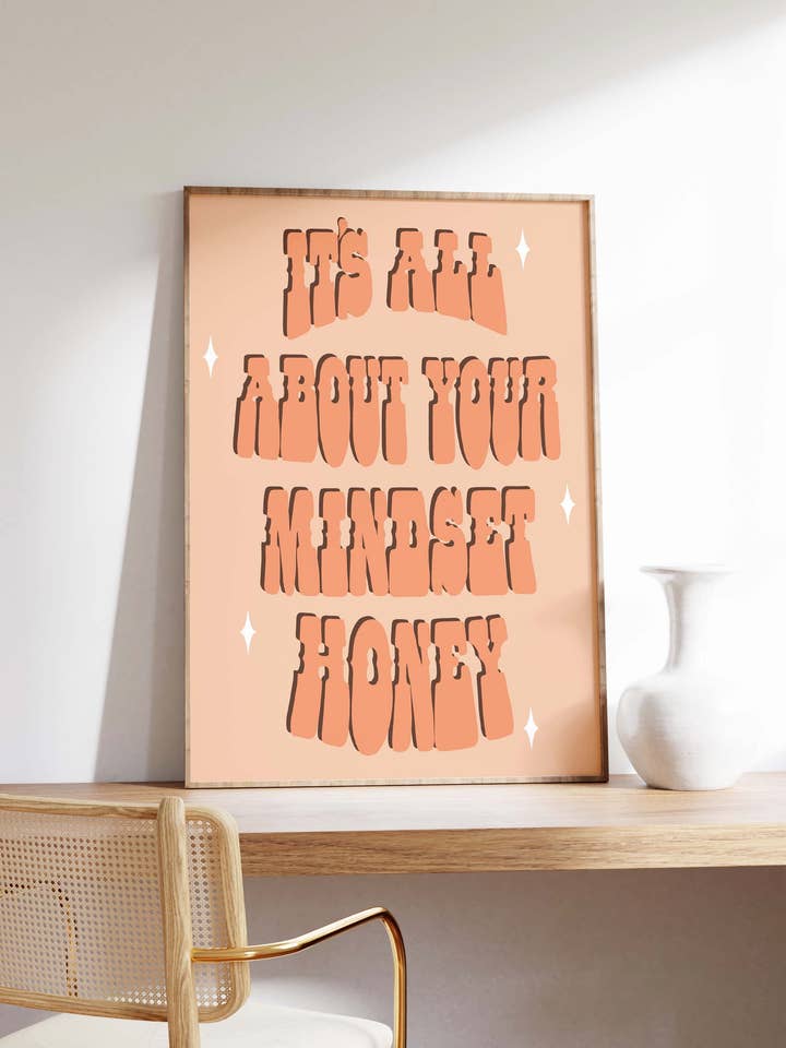 Det handler alt sammen om din tankegang skat selvkærlighed Kunsttryk for engroshandel hos My own Bohome