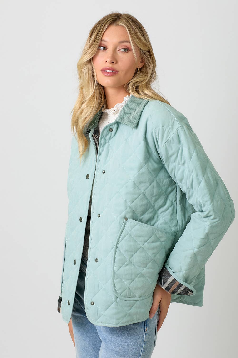 Mystree - Venta al por mayor Chaqueta - Mujer - Chaqueta acolchada en contraste 6018827