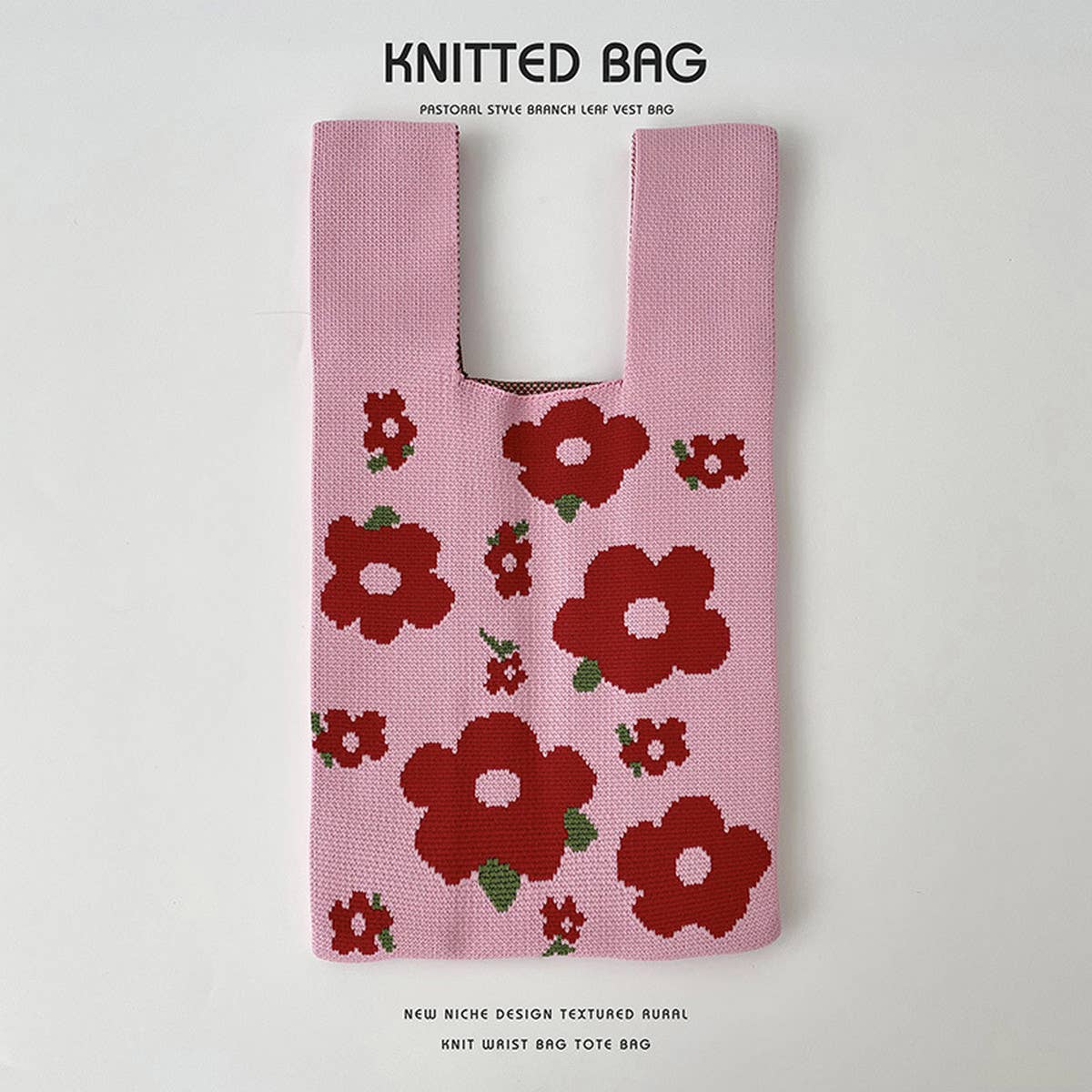 ACCITY - Wholesale Tote Bag - Women's - CUTE CARTOON ANIMAL KNITTED SHOULDER BAG HANDBAG_CWAB23974