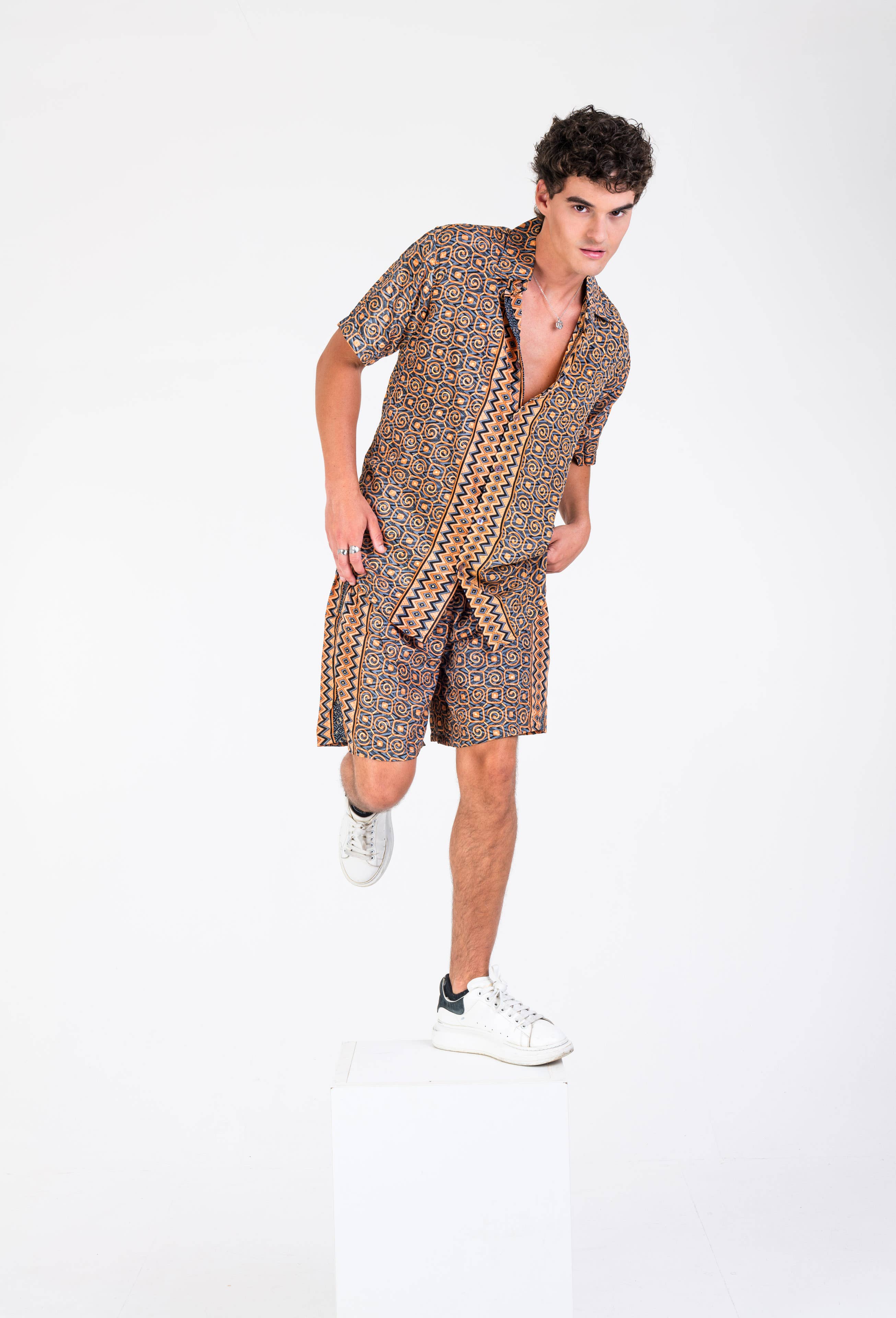 Arena Formentera - Wholesale Top & Short Set (NOT Loungewear) - Men's - Bohemian shirt+shorts set - Last units!21