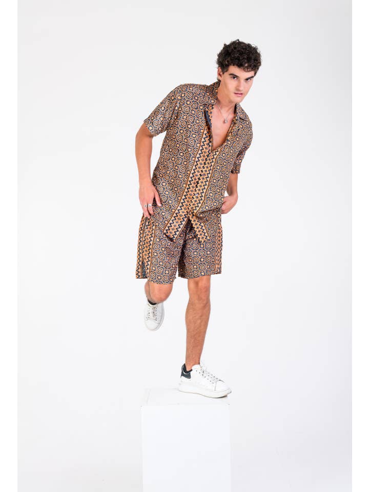 Arena Formentera - Wholesale Top & Short Set (NOT Loungewear) - Men's - Bohemian shirt+shorts set - Last units!21