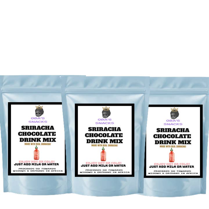Premium Chokoladedrikblanding - Sriracha VEGAN 3-pak for engroshandel hos Oba's Snacks